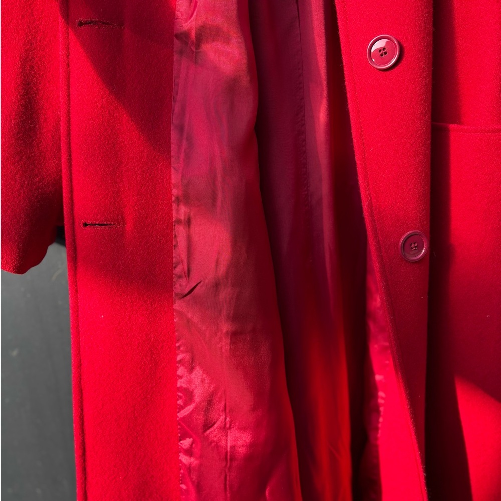 Red Women's Coat - Picture 3 of 7
